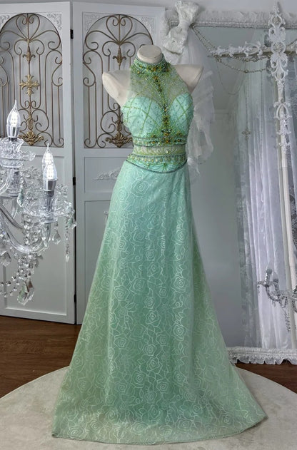 Robe de bal brillante à paillettes et col en cœur, robe de soirée sirène, robe de gala, robe de fête d'anniversaire, D3415
