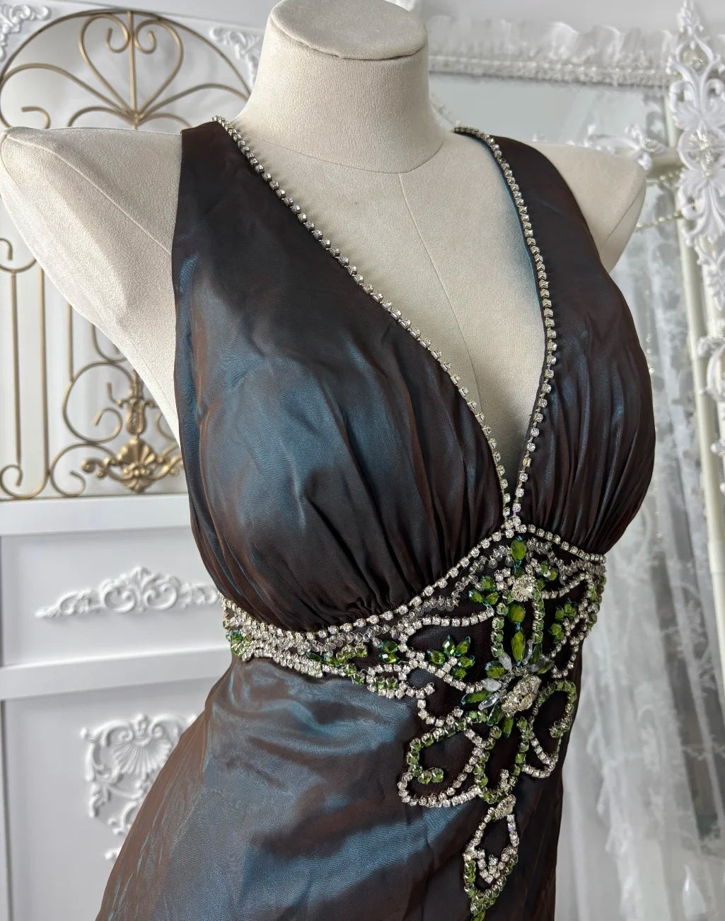 Glänzendes Ballkleid mit herzförmigem Pailletten-Meerjungfrauen-Abendkleid, Galakleid, Geburtstagspartykleid, D3415