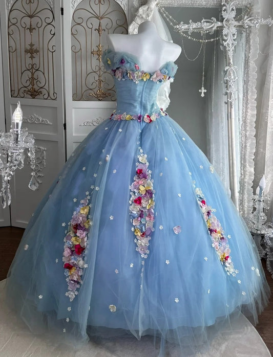 Stunning Ball Gown Off Shoulder Pleated Tulle Evening Gala Gown Prom Dresses Sweet 16th Dress      D4974