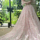 Charming Prom Dress Square Neck Print Pleated Evening Dress Gala Gown Cocktail Outfits       D4978