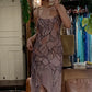 Sparking Prom Dress Spaghetti Straps Sequins Evening Dress Gala Gown Cocktail Outfits       D4980