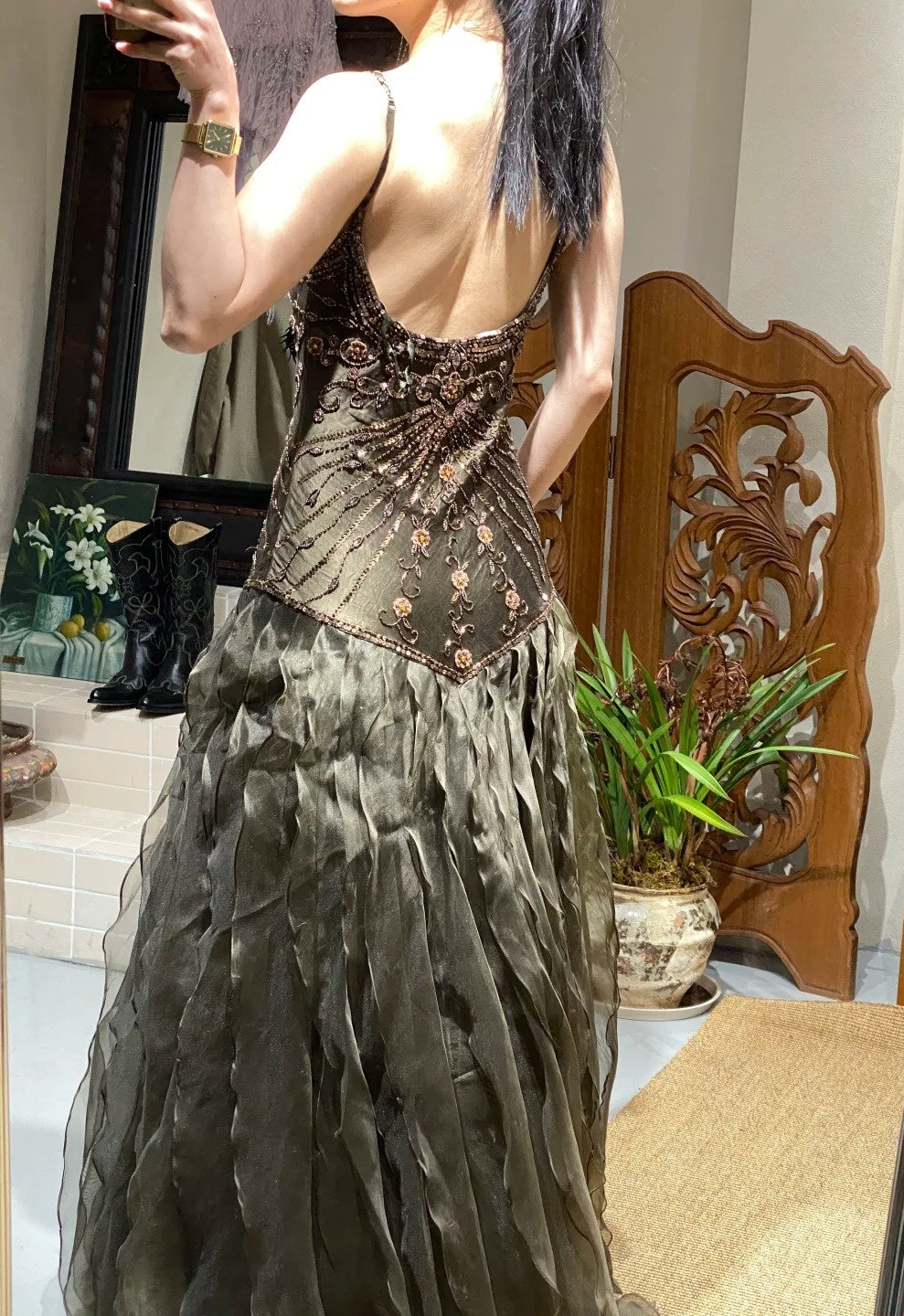 New Arrival Prom Dress Spaghetti Straps Blackless Pleated Cocktail Outfits Evening Dress Gala Gown        D4981