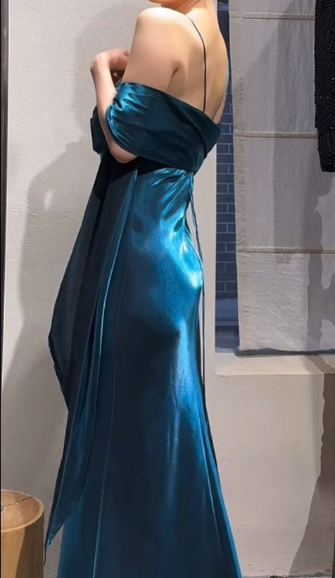 Robe de bal brillante à paillettes et col en cœur, robe de soirée sirène, robe de gala, robe de fête d'anniversaire, D3415