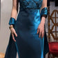 Robe de bal brillante à paillettes et col en cœur, robe de soirée sirène, robe de gala, robe de fête d'anniversaire, D3415