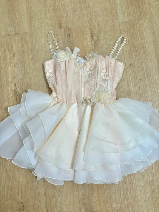 Chic Homecoming Dress Spaghetti Straps Tulle Short Prom Dress Back to School Outfits Birthday Party Dress  D4992