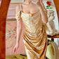New Arrival Prom Dress Off Shoulder Pleated Evening Dress Long Cocktail Outfits Gala Gown      D4997