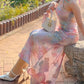 New Arrival Prom Dress Spaghetti Straps Print Evening Dress Long Cocktail Outfits Gala Gown      D4998