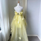New Homecoming Dress Strapless Tulle Flower Hi-Lo Back to School Outfits Party Dress  D6487