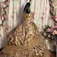 Retro Straps A-Line Printed Tulle Long Formal Evening Gown Birthday Ball Gown, D838