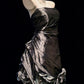 Elegant Homecoming Dress Strapless Pleated Flower Back to School Outfits Party Dress  D6446