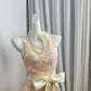 New Homecoming Dress Jewel Bowknot Applique Back to School Outfits Party Dress D6937