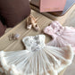 New Homecoming Dress Strapless Bowknot Lace Dress Back to School Outfits Party Dress  D6395