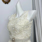 New Homecoming Dress Jewel Pearl Pleated Back to School Outfits Party Dress D6943