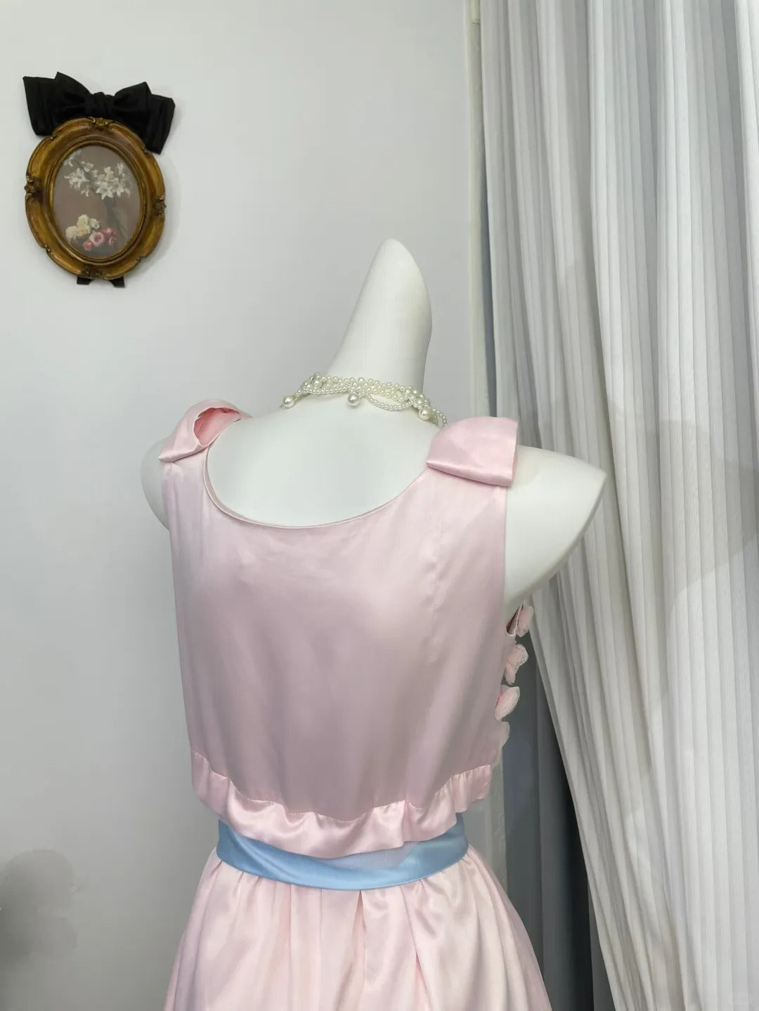 New Homecoming Dress Jewel Flower Bowknot Back to School Outfits Party Dress D6946