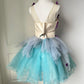 Pretty Homecoming Dress Sheer Strap Flower Pearl Back to School Outfits Party Dress  D6478