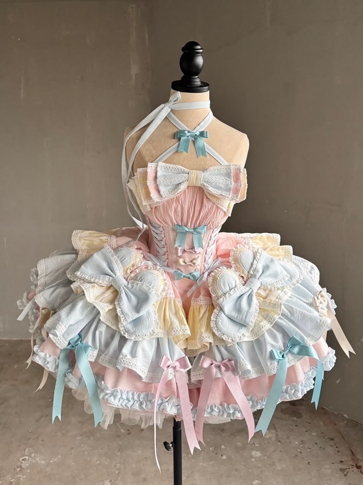 Unique Homecoming Dress Halter Cascade Bowknot Back to School Outfits Party Dress  D7721