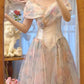 Colorful Prom Dress V-neck Pleated Evening Dress Long Cocktail Outfits Gala Gown      D5000