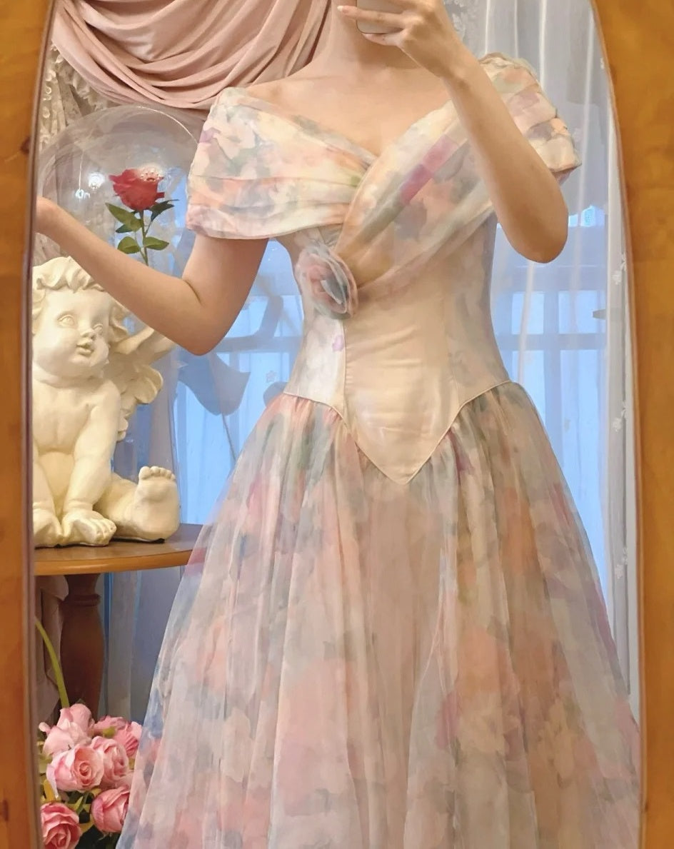 Colorful Prom Dress V-neck Pleated Evening Dress Long Cocktail Outfits Gala Gown      D5000