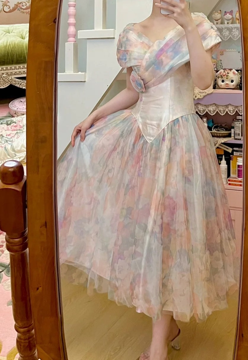 Colorful Prom Dress V-neck Pleated Evening Dress Long Cocktail Outfits Gala Gown      D5000