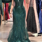 Charming Prom Dress Dark Green Spaghetti Straps Evening Dress Long Cocktail Outfits Gala Gown     D5004