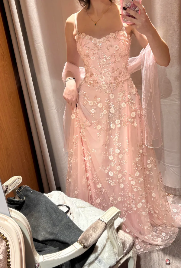 Gorgeous Prom Dress Light Pink Sweetheart Pleated Evening Dress Long Cocktail Outfits Gala Gown     D5005
