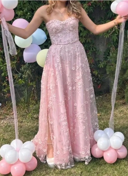 Gorgeous Prom Dress Light Pink Sweetheart Pleated Evening Dress Long Cocktail Outfits Gala Gown     D5005