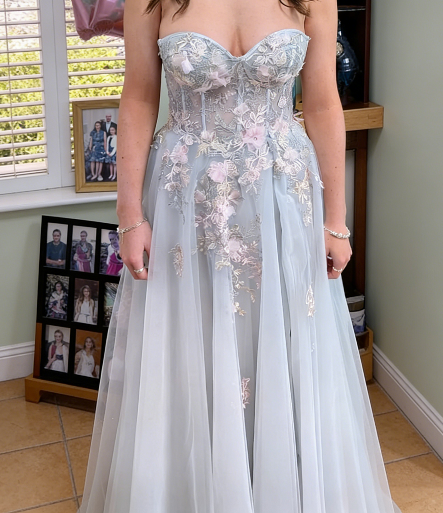 Charming Prom Dress Sweetheart Applique Long Evening Dress Party Outfits Gala Gown     D5009
