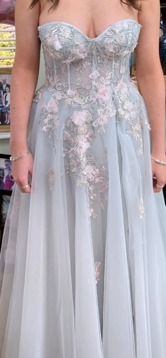 Charming Prom Dress Sweetheart Applique Long Evening Dress Party Outfits Gala Gown     D5009