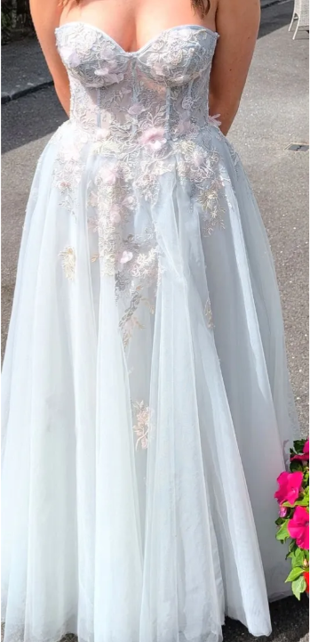 Charming Prom Dress Sweetheart Applique Long Evening Dress Party Outfits Gala Gown     D5009