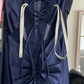 Elegant Prom Dress Navy Blue Sweetheart Pleated Long Evening Dress Party Outfits Gala Gown     D5010