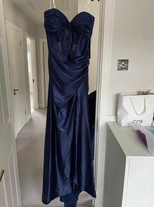 Robe de bal brillante à paillettes et col en cœur, robe de soirée sirène, robe de gala, robe de fête d'anniversaire, D3415