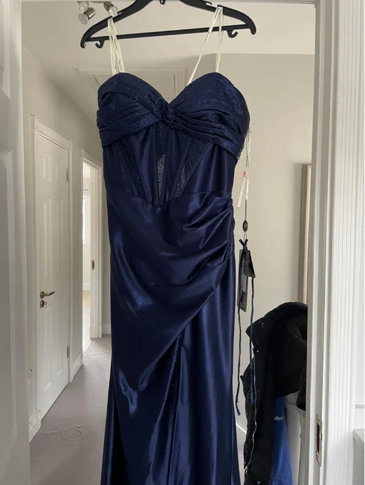 Robe de bal brillante à paillettes et col en cœur, robe de soirée sirène, robe de gala, robe de fête d'anniversaire, D3415