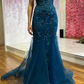 Pretty Prom Dress Spaghetti Straps Pleated Tulle Long Gala Gown Evening Dress Party Outfits      D5015