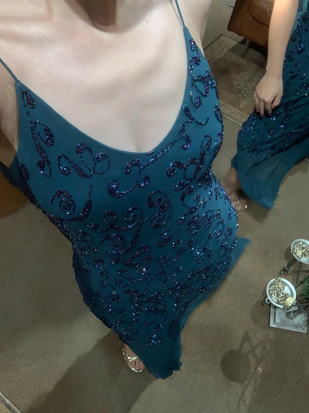 Robe de bal brillante à paillettes et col en cœur, robe de soirée sirène, robe de gala, robe de fête d'anniversaire, D3415