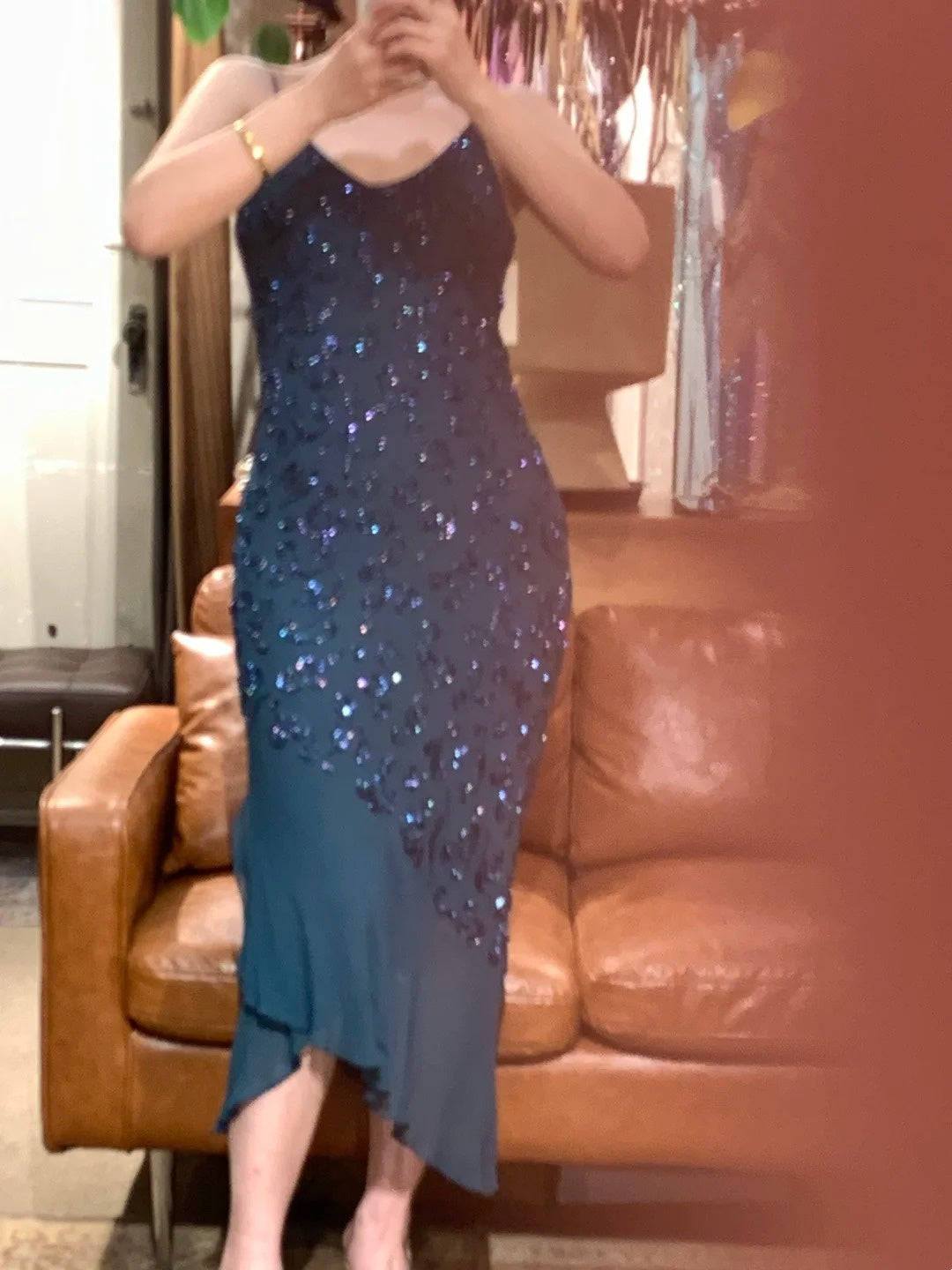 Robe de bal brillante à paillettes et col en cœur, robe de soirée sirène, robe de gala, robe de fête d'anniversaire, D3415