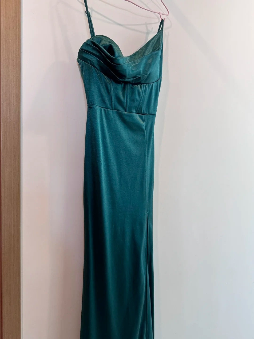 Elegant Prom Dress Spaghetti Straps Sheath Slit Mermaid Gala Gown Evening Dress Party Outfits      D5031