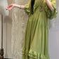 Beauty Prom Dress Green V-neck Pleated Gala Gown Evening Dress Party Outfits      D5032