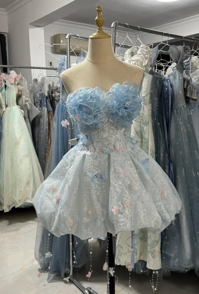 Stunning Prom Dress Strapless Pleated Gala Gown Evening Dress Party Outfits      D5036