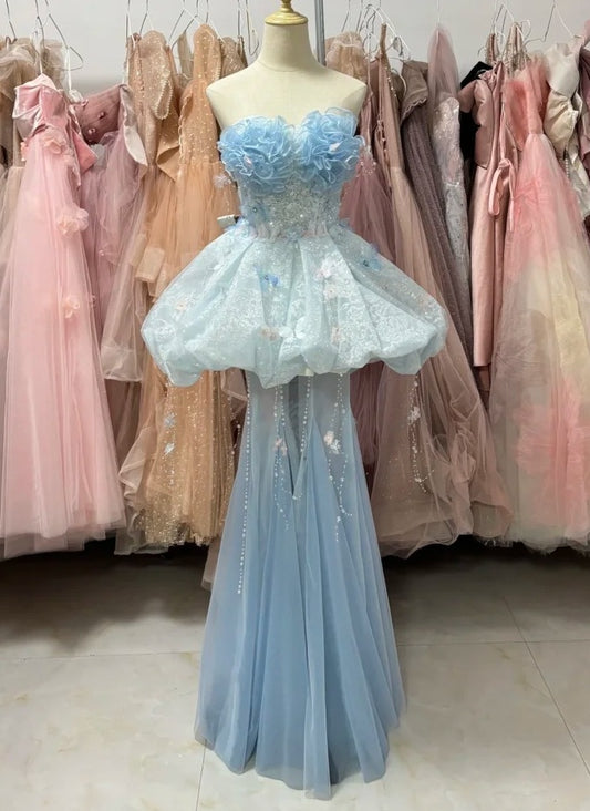 Robe de bal brillante à paillettes et col en cœur, robe de soirée sirène, robe de gala, robe de fête d'anniversaire, D3415