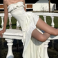 New Design Prom Dress White Strapless Pleated Gala Gown Evening Dress Party Outfits      D5051