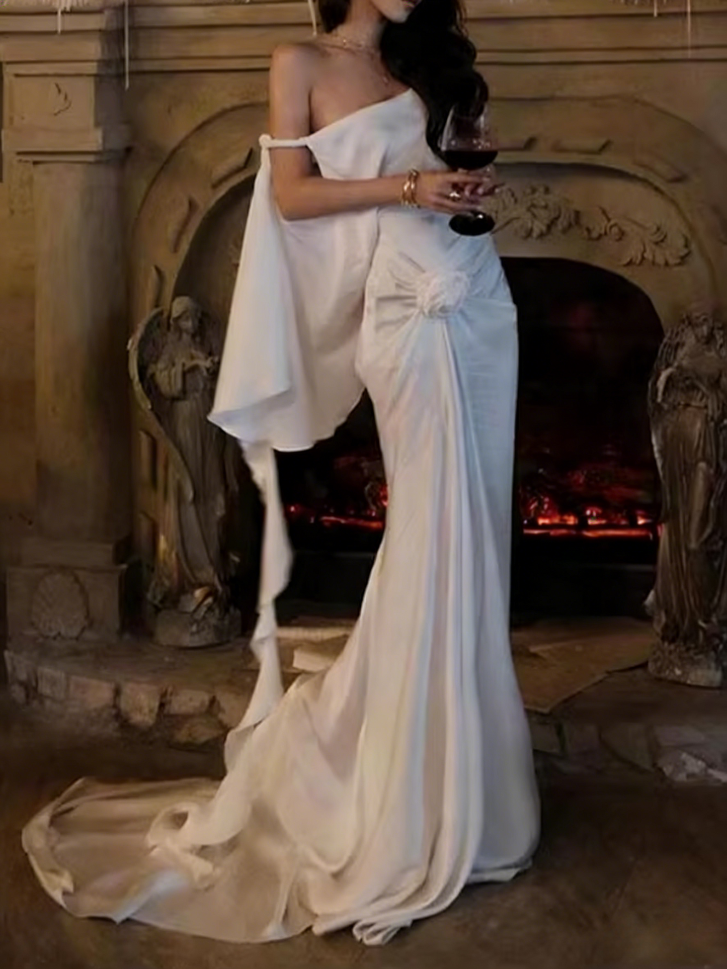 Robe de bal brillante à paillettes et col en cœur, robe de soirée sirène, robe de gala, robe de fête d'anniversaire, D3415