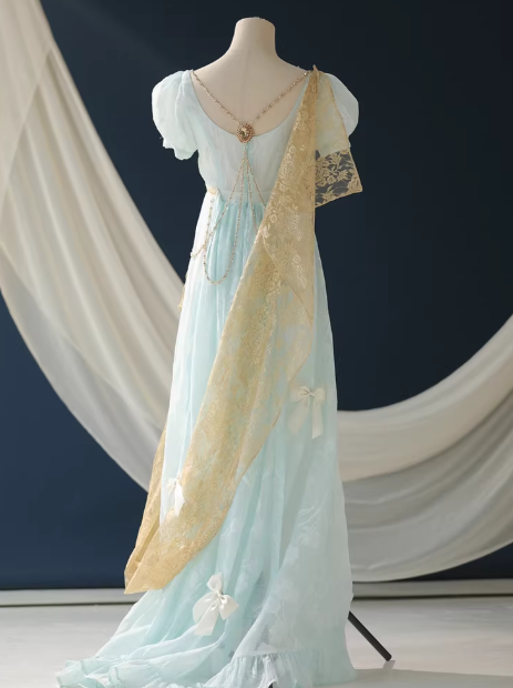 Elegant Imperial Prom Dress Square Neck Print Gala Gown Evening Dress Party Outfits      D5054
