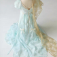 Elegant Imperial Prom Dress Square Neck Print Gala Gown Evening Dress Party Outfits      D5054