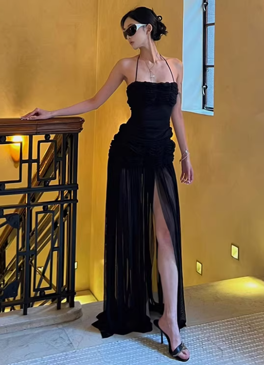 Robe de bal brillante à paillettes et col en cœur, robe de soirée sirène, robe de gala, robe de fête d'anniversaire, D3415