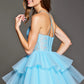Unique Homecoming Dress Spaghetti Strap Applique Tulle Back to School Outfits Party Dress  D7737