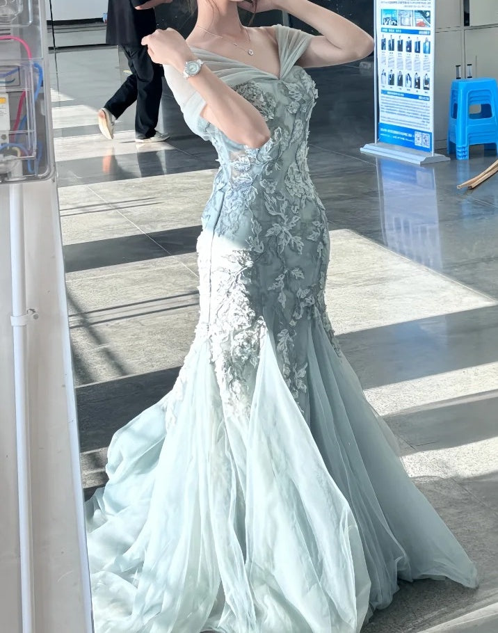 Robe de bal brillante à paillettes et col en cœur, robe de soirée sirène, robe de gala, robe de fête d'anniversaire, D3415