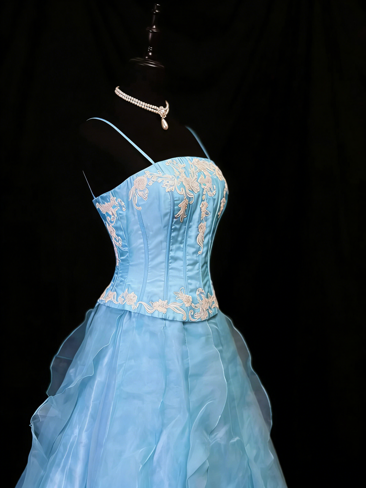 Glänzendes Ballkleid mit herzförmigem Pailletten-Meerjungfrauen-Abendkleid, Galakleid, Geburtstagspartykleid, D3415