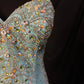 Robe de bal brillante à paillettes et col en cœur, robe de soirée sirène, robe de gala, robe de fête d'anniversaire, D3415