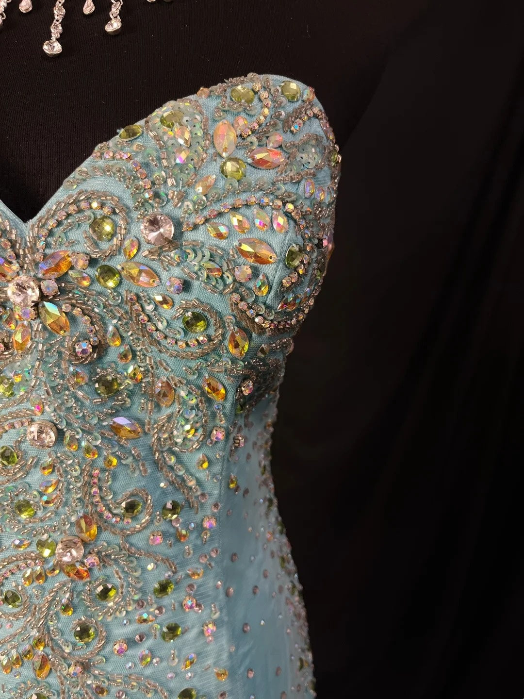 Robe de bal brillante à paillettes et col en cœur, robe de soirée sirène, robe de gala, robe de fête d'anniversaire, D3415