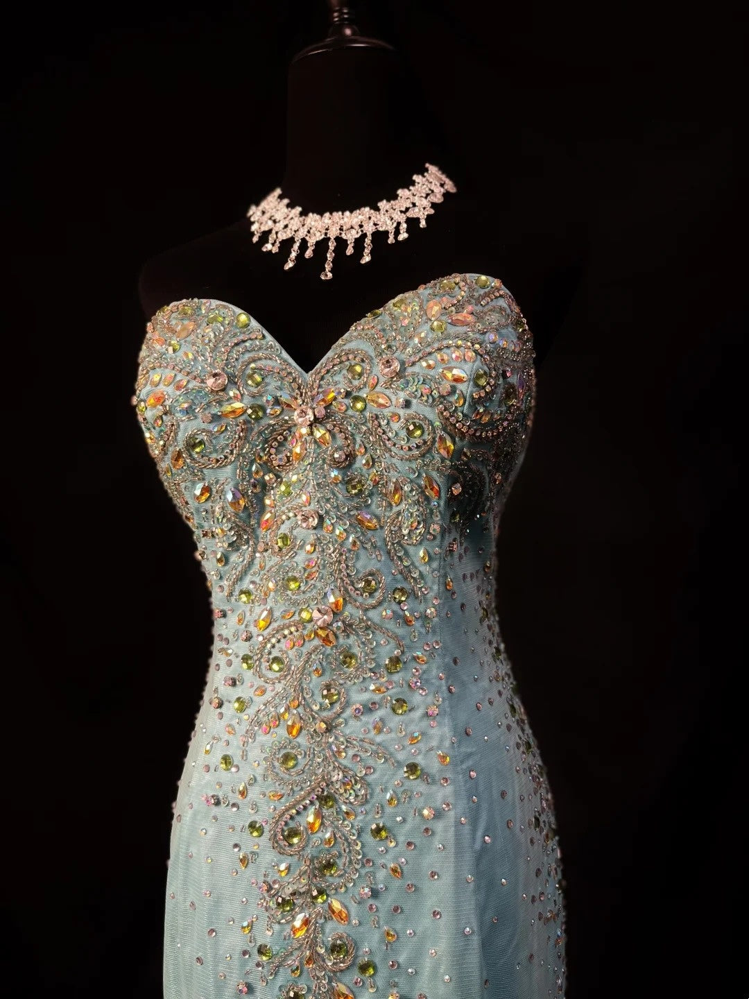 Robe de bal brillante à paillettes et col en cœur, robe de soirée sirène, robe de gala, robe de fête d'anniversaire, D3415